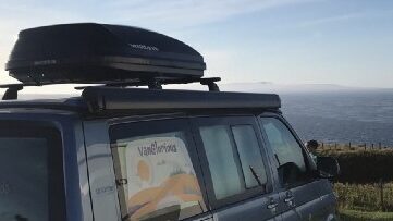 Campervan with roof box