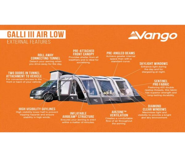 vango galli low driveaway air awning features
