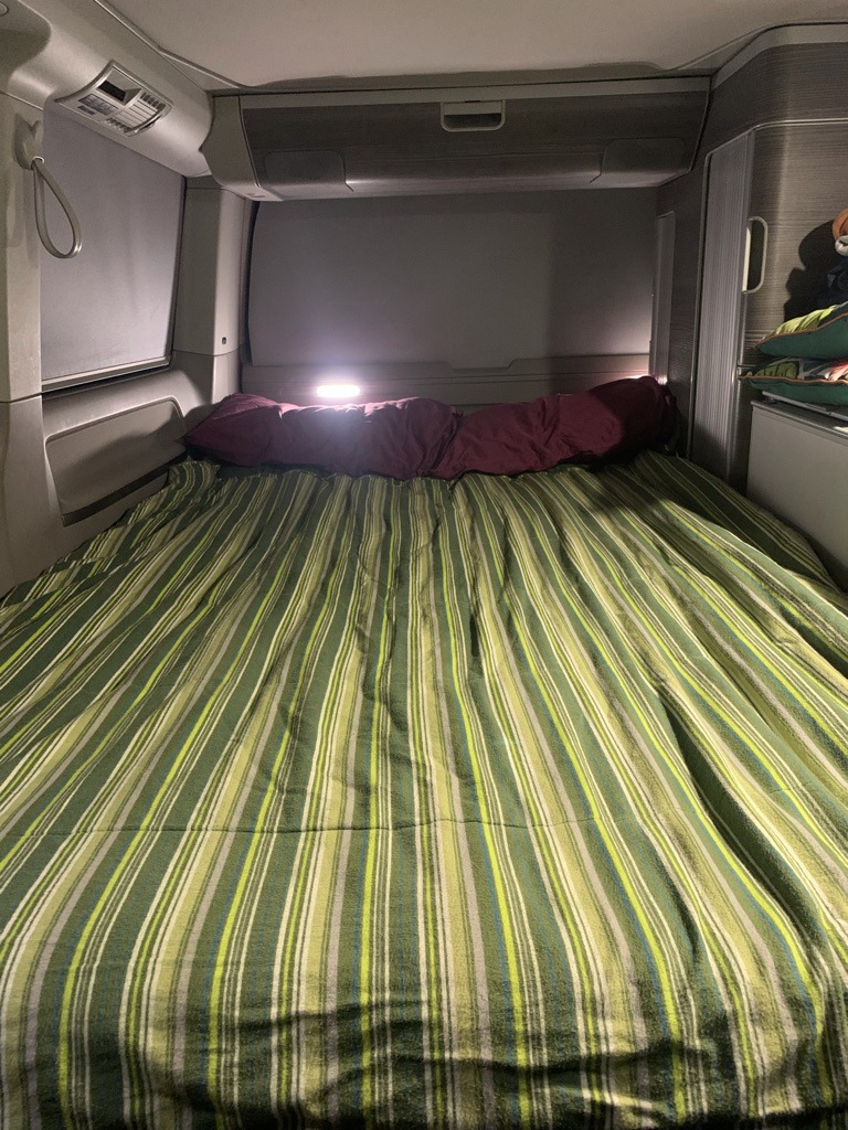 Cosy cabin in a VW California Campervan at VanGlorious